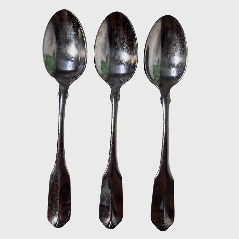 Wm. A. Rogers Oneida Teaspoons Gloria Montclair Stainless Set of 3 6 1/8"